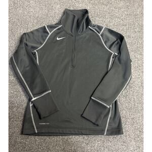 Nike Therma FIT Womens Small Gray 1/4 Zip Pullover Activewear Running Gym